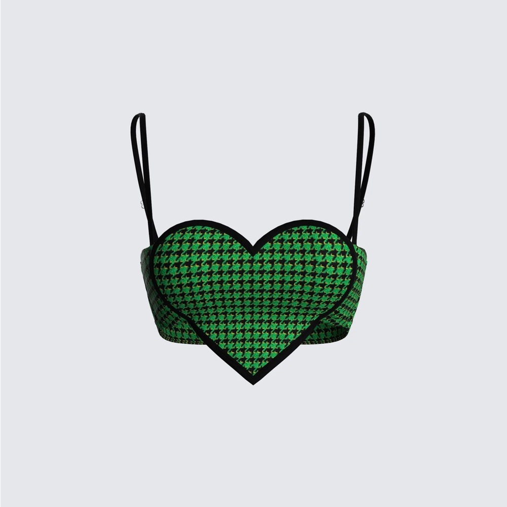 FINESSE Misty Green Houndstooth